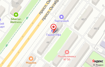 Группа компаний Гаджет Уфа на проспекте Октября на карте