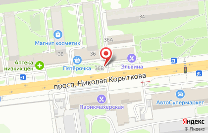 Автомат продажи воды Артезианская Вода на проспекте Николая Корыткова на карте