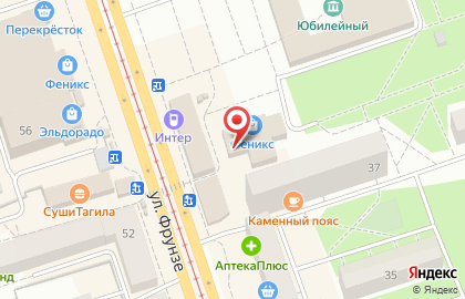 Торговый комплекс Феникс в Екатеринбурге на карте