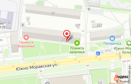 Магазин Красное & Белое в Воронеже на карте