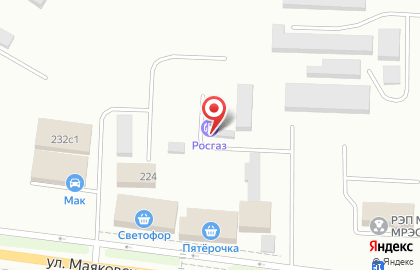 Росгаз на улице Маяковского на карте