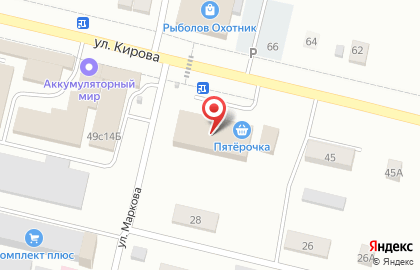 Пятёрочка, супермаркет на карте