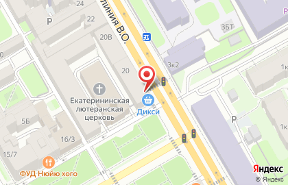 Гипермаркет Дикси в Василеостровском районе на карте