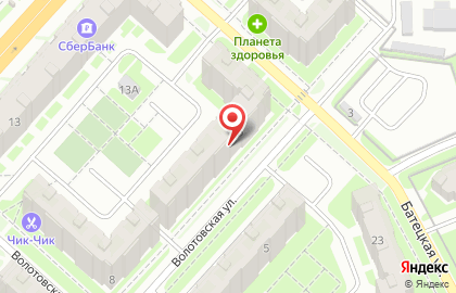 Магазин товаров из Финляндии на Волотовской улице на карте