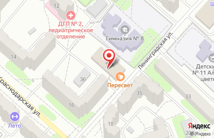 Производственно-коммерческая фирма Пересвет на улице Ленинградской на карте