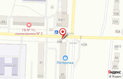 Магазин кондитерских изделий на ул. Гудованцева, 43г на карте
