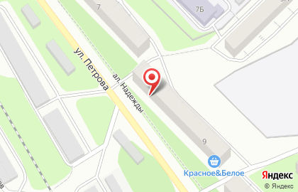 Продовольственный магазин Бородинский на улице Петрова на карте