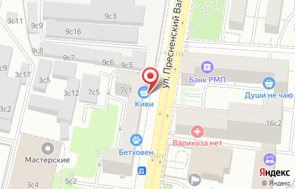 Магазин морепродуктов ЭкоФиш на улице Пресненский Вал на карте