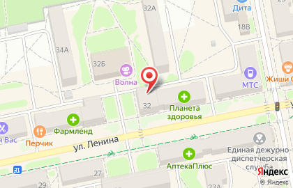 Магазин разливных напитков Боровское на улице Ленина на карте