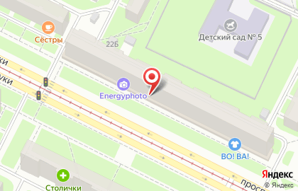 Продуктовый магазин Ветеран в Калининском районе на карте
