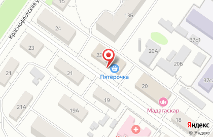 Супермаркет Пятёрочка в Петрозаводске на карте