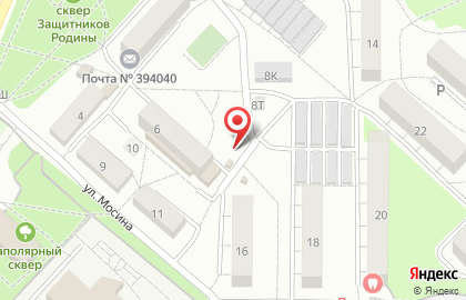 Киоск по продаже фруктов и овощей в Воронеже на карте