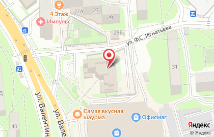 Телекоммуникационная компания Ростелеком на улице Валентины Терешковой на карте