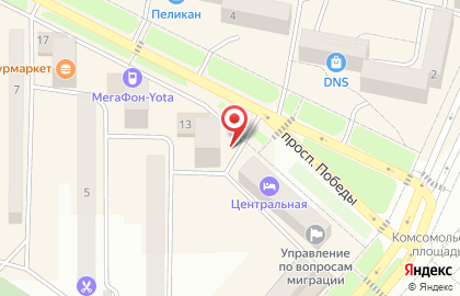 Продуктовый магазин Контакт на проспекте Победы на карте