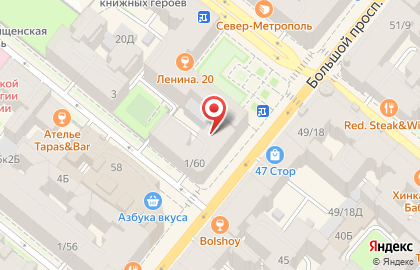 Valtera в Петроградском районе на карте