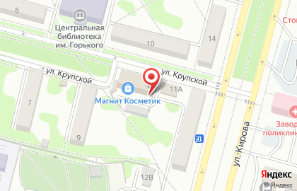 Апицентр Тенториум на улице Крупской на карте