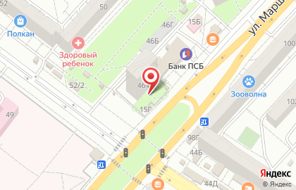 Продуктовый магазин на ул. Маршала Ерёменко, 15г на карте