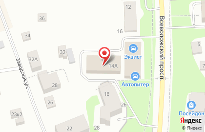 Автошкола Мегаполис на Всеволожском проспекте, 14А на карте