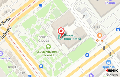 Танцевальная студия Элемент в Промышленном районе на карте