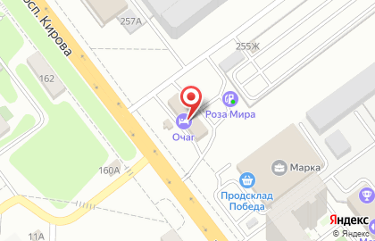 Гостиница Очаг на проспекте Кирова на карте