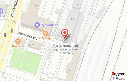 Служба экспресс-доставки EMS Почта России на Привокзальной улице на карте