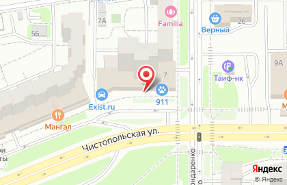 Ветеринарная клиника 911 на Чистопольской улице на карте
