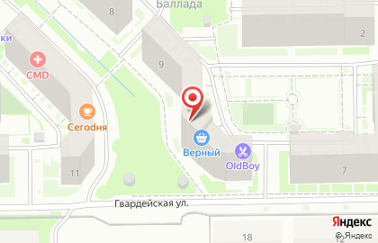 Барбершоп OldBoy на Гвардейской улице в Одинцово на карте