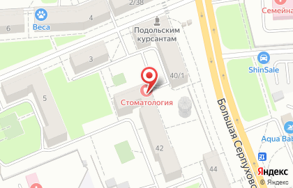Клиника Стоматологическая клиника доктора Ирсалиева на Большой Серпуховской улице в Подольске на карте