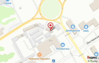 Ритуальная служба Память на Листвянской улице на карте