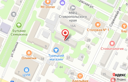Наркологическая клиника Здоровое Ставрополье на Красной на карте