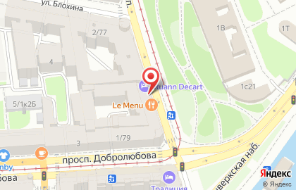 Ресторан Le Menu на проспекте Добролюбова на карте