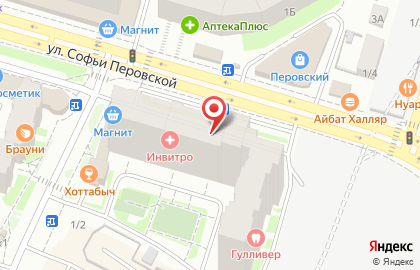 Медицинская компания INVITRO на улице Софьи Перовской на карте