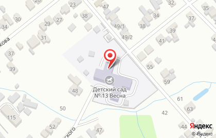 Детский сад №13 Весна на карте