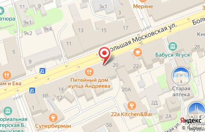 Маркет-бар Бистро СНЭК-БАР на Большой Московской улице на карте
