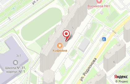 Частная школа Smart School на улице Родионова на карте
