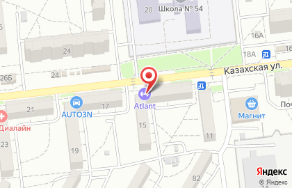 Спортивно-оздоровительный клуб Атлант на Казахской улице на карте