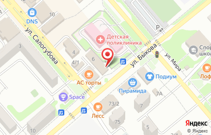 Агентство недвижимости Партнер на улице Быкова на карте