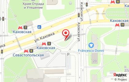 Киоск печатной продукции Центропечать на улице Каховка на карте