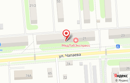 Аптека Планета Здоровья в Лысьве, на улице Чапаева, 21 на карте