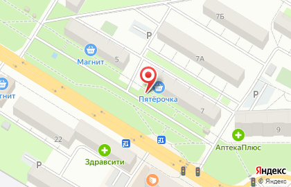 Супермаркет Пятёрочка на проспекте Победы, 7 в Новокуйбышевске на карте