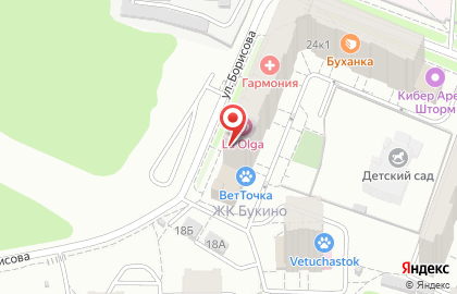 Клиника Здоровье на улице Борисова в Лобне на карте