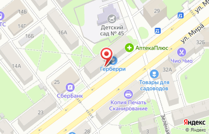 Флоренция на улице Мира на карте