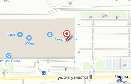О'кей на улице Энтузиастов на карте