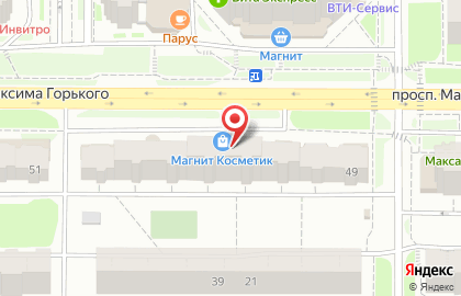 Комфортель на проспекте Максима Горького на карте