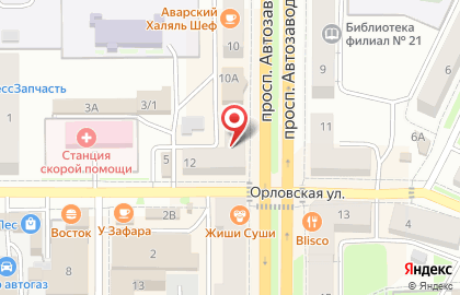 Магазин продуктов Полтинник на проспекте Автозаводцев на карте