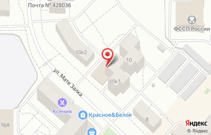 Общежитие ЧГУ на улице Мате Залка на карте