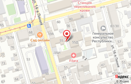 Сеть супермаркетов Магнит на 14-й Заре на карте
