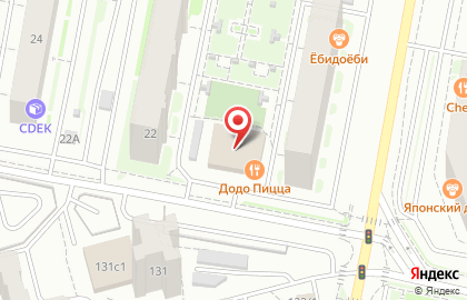 Пиццерия Додо Пицца в Свердловском районе на карте