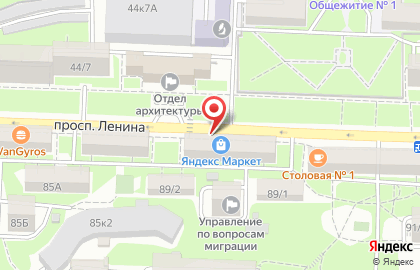 Шатер на проспекте Ленина на карте