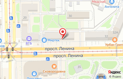Магазин художественных и канцелярских товаров Акварелик на проспекте Ленина на карте